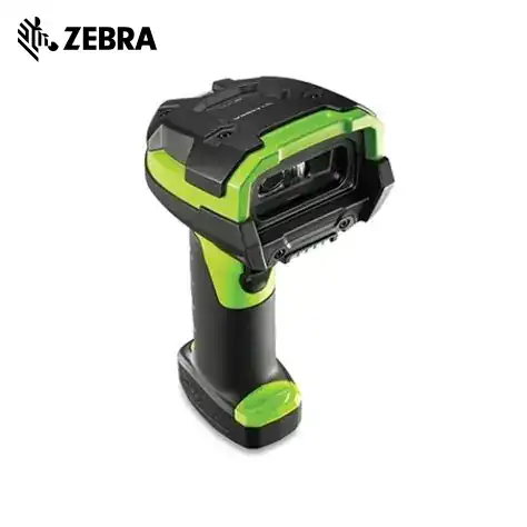 lector Zebra DS3608 negro y verde con gatillo para lectura de códigos